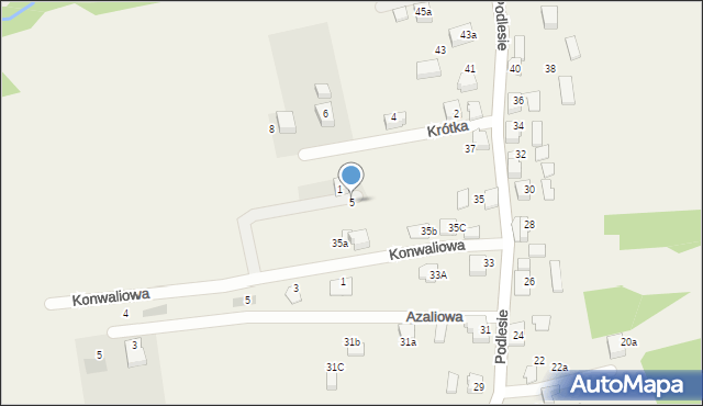 Bujaków, Krótka, 5, mapa Bujaków