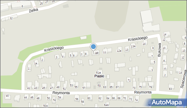 Bukowno, Krasickiego Ignacego, bp., 9, mapa Bukowno