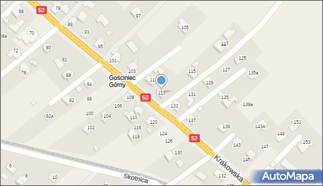 Bulowice, Krakowska, 113, mapa Bulowice