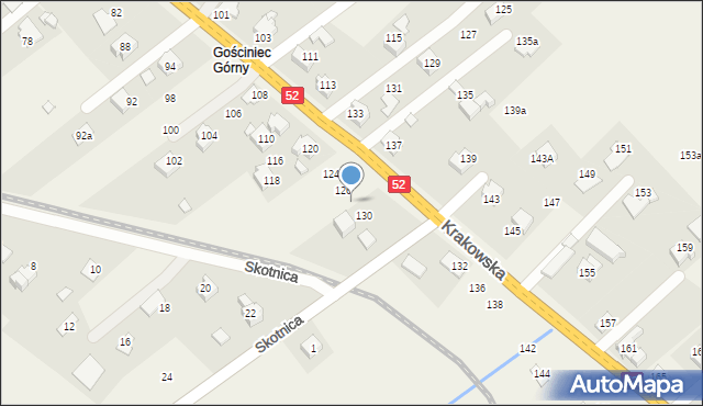 Bulowice, Krakowska, 128, mapa Bulowice