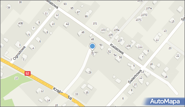 Bulowice, Krakowska, 31, mapa Bulowice