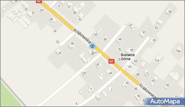Bulowice, Krakowska, 38, mapa Bulowice