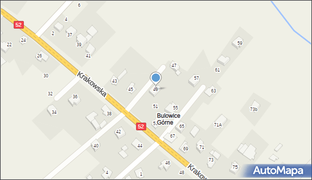 Bulowice, Krakowska, 49, mapa Bulowice