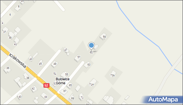 Bulowice, Krakowska, 61, mapa Bulowice