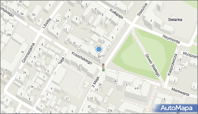 Bydgoszcz, Krasińskiego Zygmunta, 23, mapa Bydgoszczy