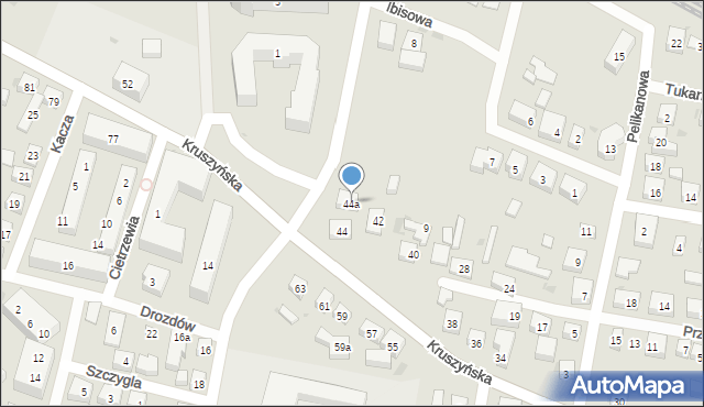 Bydgoszcz, Kruszyńska, 44a, mapa Bydgoszczy