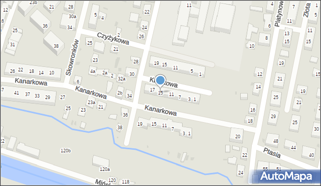 Bydgoszcz, Kraskowa, 15, mapa Bydgoszczy