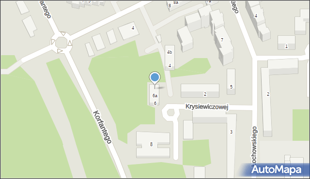 Bydgoszcz, Krysiewiczowej Felicji, 6b, mapa Bydgoszczy