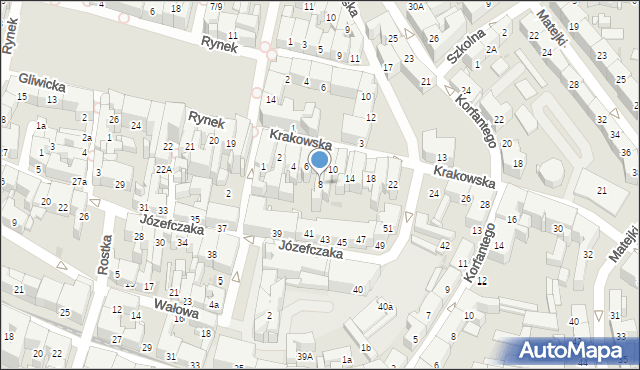 Bytom, Krakowska, 8, mapa Bytomia