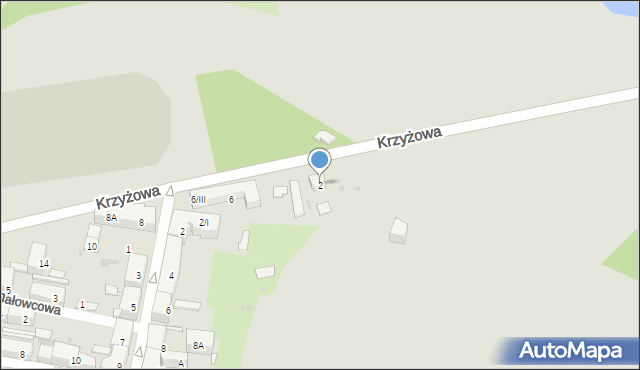 Bytom, Krzyżowa, 2, mapa Bytomia