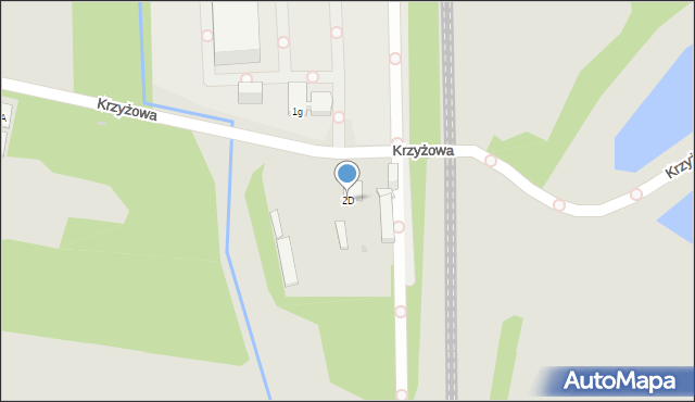 Bytom, Krzyżowa, 2D, mapa Bytomia