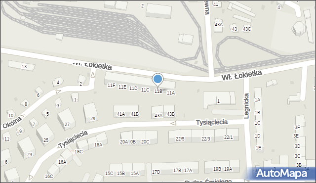 Bytom, Króla Władysława Łokietka, 11B, mapa Bytomia