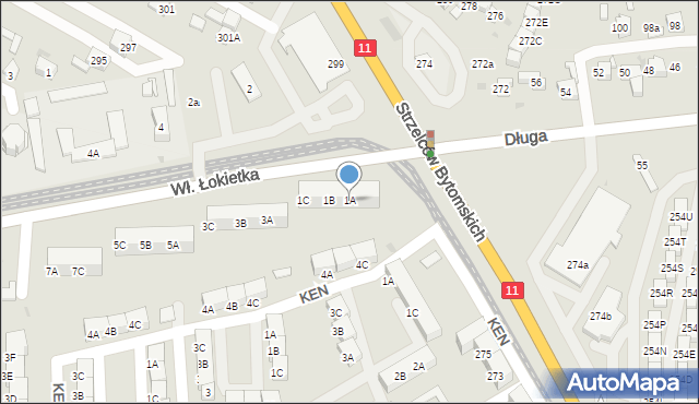 Bytom, Króla Władysława Łokietka, 1A, mapa Bytomia