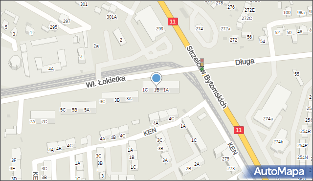 Bytom, Króla Władysława Łokietka, 1B, mapa Bytomia