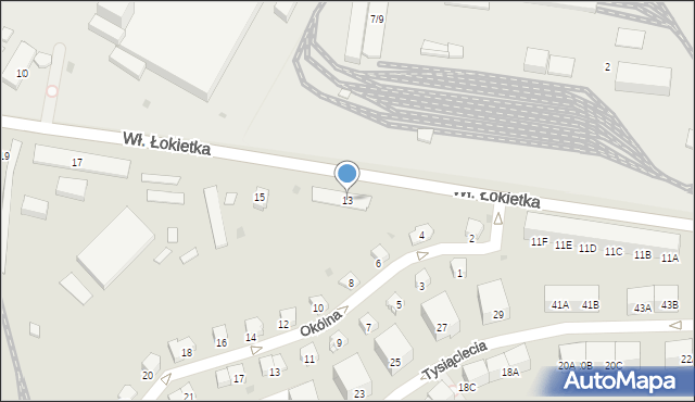 Bytom, Króla Władysława Łokietka, 13, mapa Bytomia