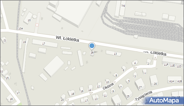 Bytom, Króla Władysława Łokietka, 15, mapa Bytomia