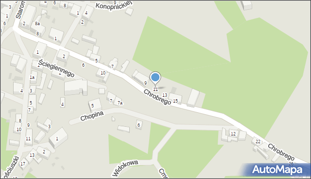 Cedynia, Króla Bolesława Chrobrego, 11, mapa Cedynia