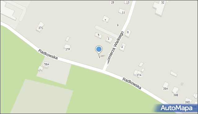 Chęciny, Króla Kazimierza Wielkiego, 1, mapa Chęciny