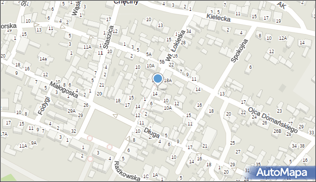 Chęciny, Króla Władysława Łokietka, 16, mapa Chęciny