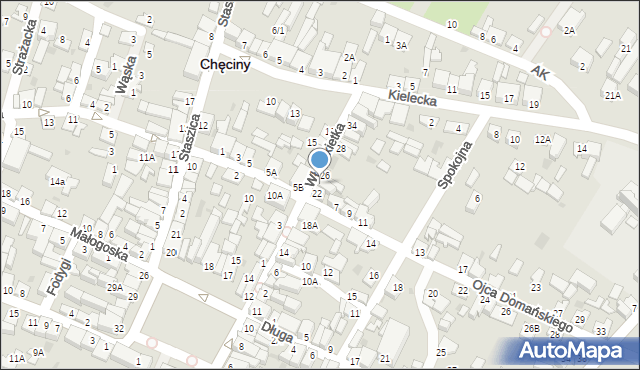 Chęciny, Króla Władysława Łokietka, 24, mapa Chęciny