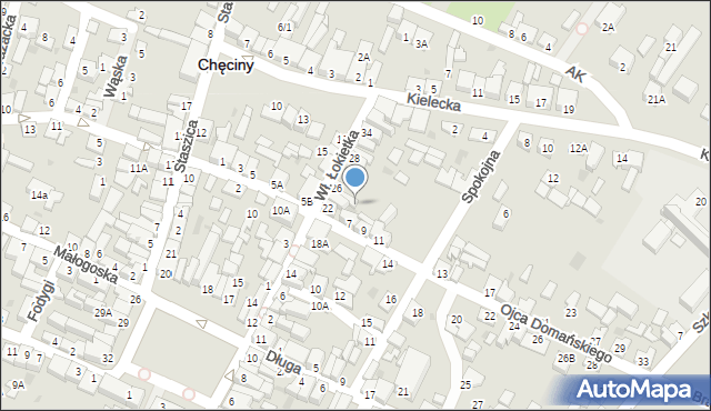 Chęciny, Króla Władysława Łokietka, 26A, mapa Chęciny