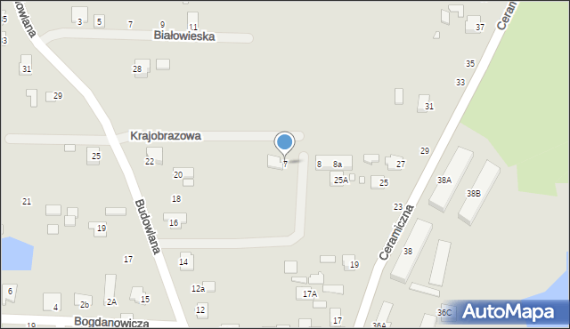 Chełm, Krajobrazowa, 7, mapa Chełma