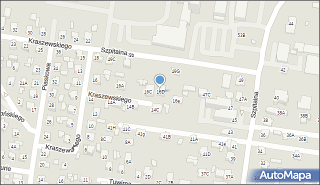 Chełm, Kraszewskiego Józefa Ignacego, 16D, mapa Chełma