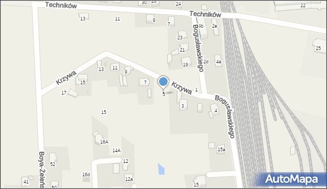 Chełm Śląski, Krzywa, 5, mapa Chełm Śląski