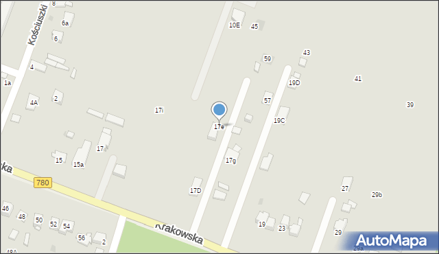 Chełmek, Krakowska, 17e, mapa Chełmek