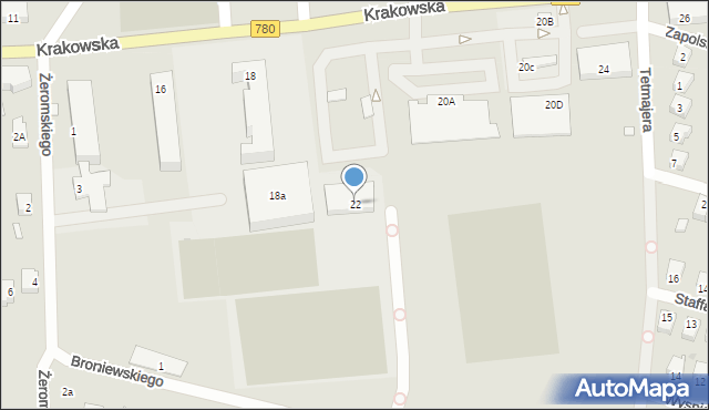 Chełmek, Krakowska, 22, mapa Chełmek