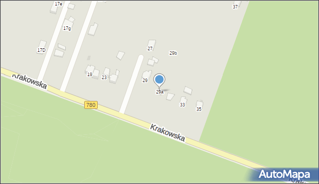 Chełmek, Krakowska, 29a, mapa Chełmek