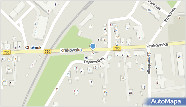Chełmek, Krakowska, 2a, mapa Chełmek
