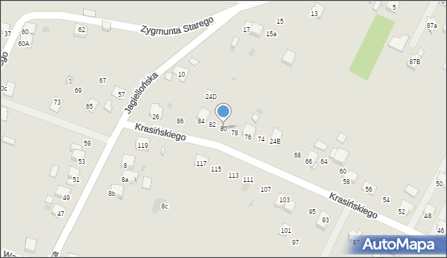 Chełmek, Krasińskiego, 80, mapa Chełmek