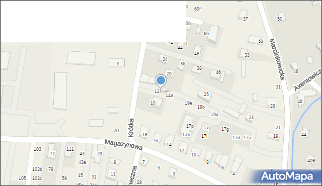 Chełmiec, Krótka, 12a, mapa Chełmiec