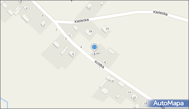 Chmielowice, Krótka, 6, mapa Chmielowice