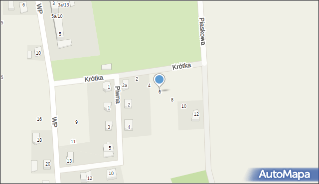 Choczewo, Krótka, 6, mapa Choczewo