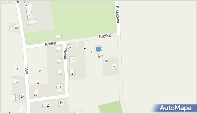 Choczewo, Krótka, 8, mapa Choczewo