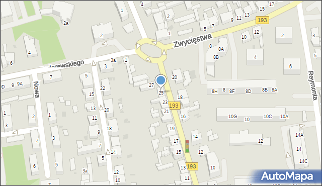 Chodzież, Krasińskiego Zygmunta, 25, mapa Chodzież