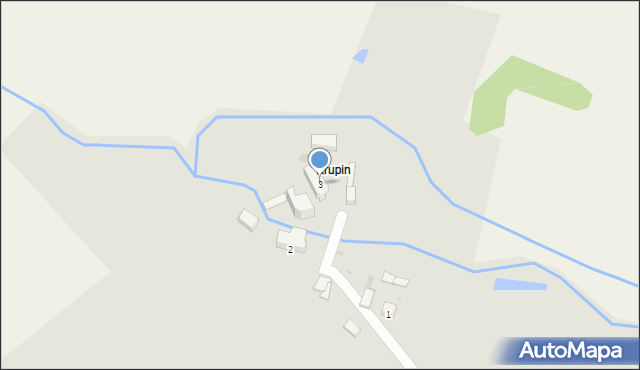 Chojna, Krupin, 3, mapa Chojna