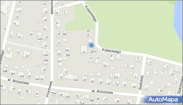 Chojnice, Krasickiego Ignacego, bp., 18, mapa Chojnic