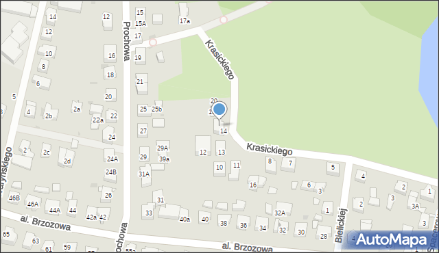 Chojnice, Krasickiego Ignacego, bp., 19, mapa Chojnic