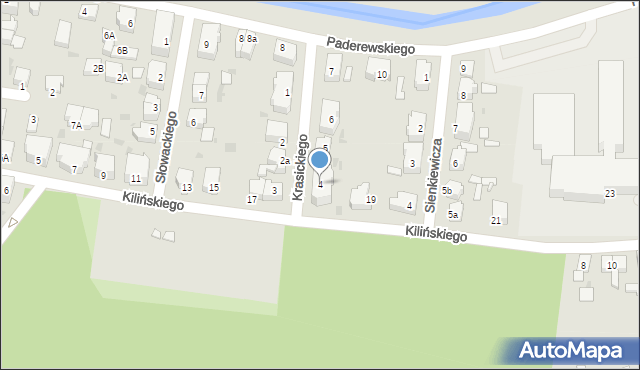 Chojnów, Krasickiego Ignacego, bp., 4, mapa Chojnów