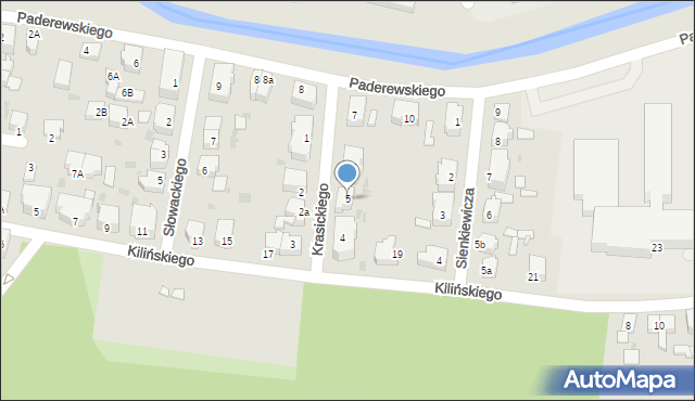 Chojnów, Krasickiego Ignacego, bp., 5, mapa Chojnów