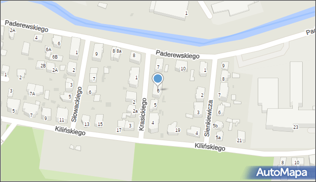 Chojnów, Krasickiego Ignacego, bp., 6, mapa Chojnów