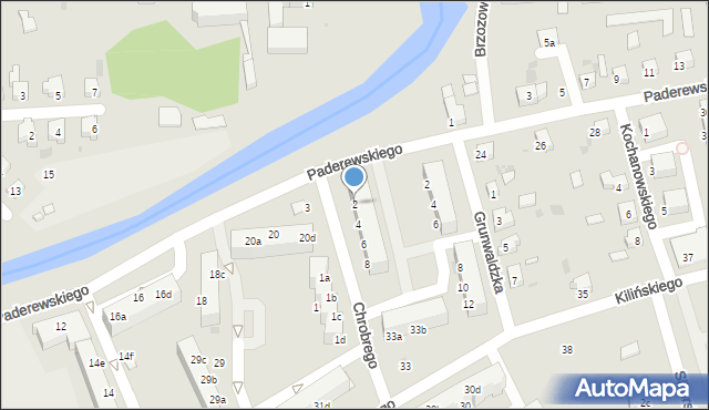 Chojnów, Króla Bolesława Chrobrego, 2, mapa Chojnów