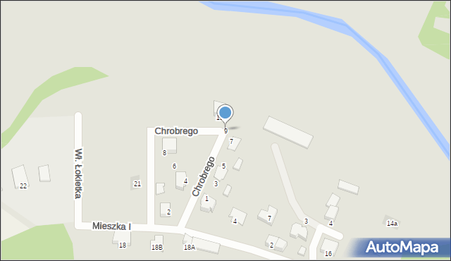 Chorzele, Króla Bolesława Chrobrego, 9, mapa Chorzele