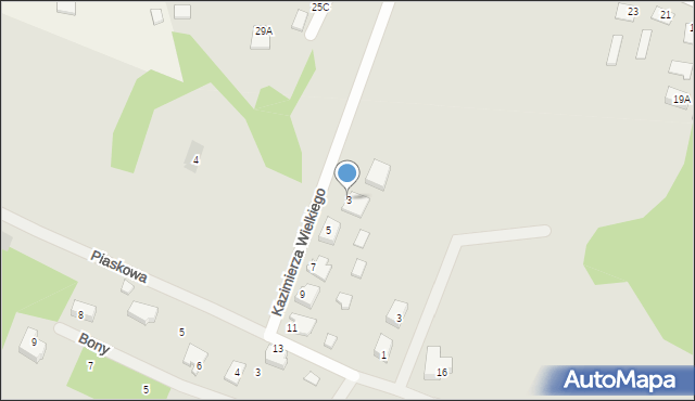 Chorzele, Króla Kazimierza Wielkiego, 3, mapa Chorzele