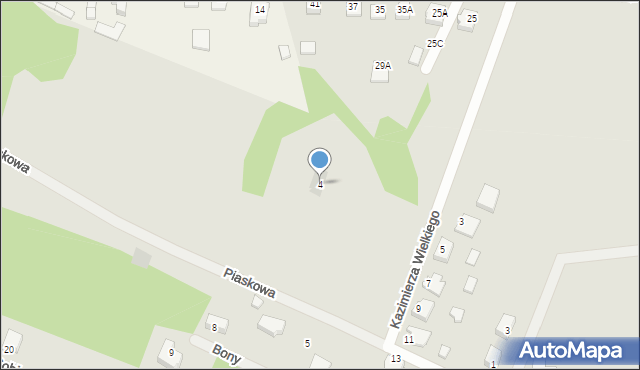 Chorzele, Króla Kazimierza Wielkiego, 4, mapa Chorzele