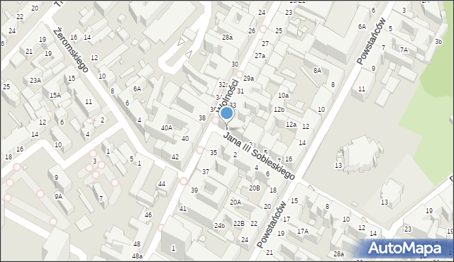 Chorzów, Króla Jana III Sobieskiego, 1, mapa Chorzów