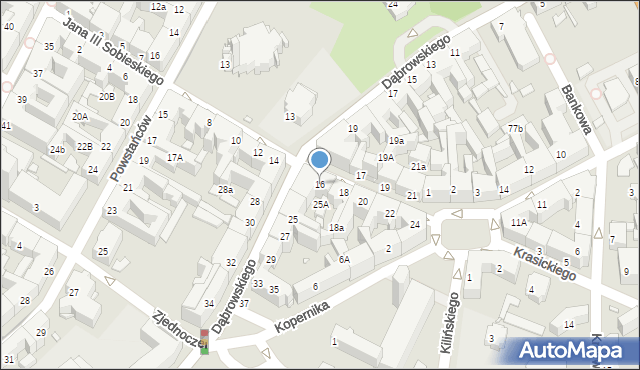 Chorzów, Króla Jana III Sobieskiego, 16, mapa Chorzów